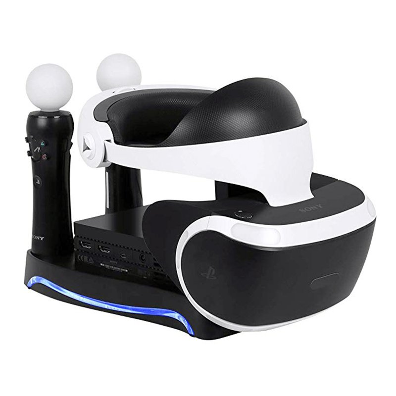 Second Generation 4 in 1 PS4 PS Move VR Charging Storage Stand PSVR Headset Bracket for PS VR Move Showcase Four in one