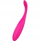 Secondary Female Charging Massager Masturbation Vibration Rod with Double Head  rose Red