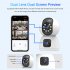 Security Cameras Outdoor 1080P HD Dual Lens Security Camera 2mp Wifi Camera Night Vision Motion Detection White