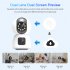 Security Cameras Outdoor 1080P HD Dual Lens Security Camera 2mp Wifi Camera Night Vision Motion Detection White