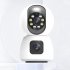 Security Cameras Outdoor 1080P HD Dual Lens Security Camera 2mp Wifi Camera Night Vision Motion Detection White
