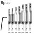 Self Centering Drill Bit Set  8pcs Center Drill Bit Set With Both Sides Holes  Hex Key  7 Replacement Drill Bits  High Speed Steel Hole Drilling Tool Kit Hinge 