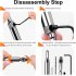 Self Centering Drill Bit Set  8pcs Center Drill Bit Set With Both Sides Holes  Hex Key  7 Replacement Drill Bits  High Speed Steel Hole Drilling Tool Kit Hinge 