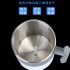 Self Stirring Coffee Mug Mixing Stainless Steel Cup for Office Home Coffee Tea Milk Drink black