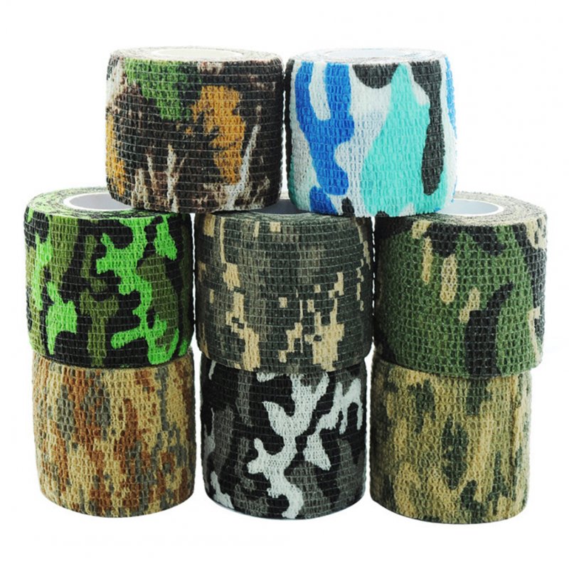 Self-adhesive Reused Non-woven fabric Outdoor Camouflage Wrap Tape Camo Stealth Tape for Hunting Rifle Bicycle Telescope Color Random random