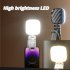 Selfie Light Camera Led Light With Built in 2000mAh Rechargeable Battery 3 Adjustable Color Modes 2500 6500k Color Temperature Fill Light For Makeup Picture D1 
