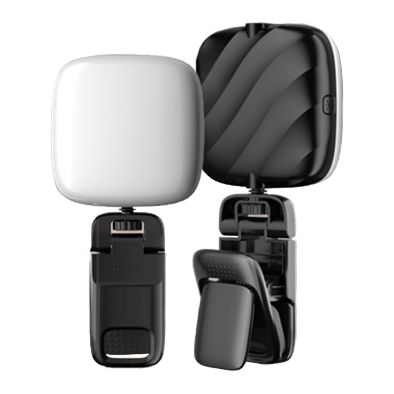 Selfie Light Camera Led Light With Built-in 2000mAh Rechargeable Battery 3 Adjustable Color Modes 2500-6500k Color Temperature Fill Light For Makeup Picture D1 black