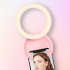 Selfie Ring Light 180   Rotatable Flexible 40LED Selfie Fill Light With Retaining Clip On For Makeup Live Stream pink