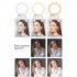 Selfie Ring Light 180   Rotatable Flexible 40LED Selfie Fill Light With Retaining Clip On For Makeup Live Stream pink