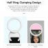 Selfie Ring Light 180   Rotatable Flexible 40LED Selfie Fill Light With Retaining Clip On For Makeup Live Stream pink