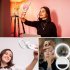 Selfie Ring Light 180   Rotatable Flexible 40LED Selfie Fill Light With Retaining Clip On For Makeup Live Stream pink