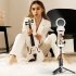 Selfie Ring Light 180   Rotatable Flexible 40LED Selfie Fill Light With Retaining Clip On For Makeup Live Stream pink