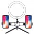 Selfie Ring Light LED Circle Light USB LED Desktop Lamp with Stand Dimmable LED Fill Light for Live Stream Photograph Desktop stand   26cm fill light