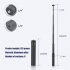 Selfie Stick Extendable Gimbal Camera Selfie Extension Rod Sturdy Aluminium Alloy Stand Portable Lightweight Camera Stand With Non Slip Handle 1 4 Screw Accesso