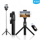 Selfie Stick Tripod Stand Holder Extendable with Bluetooth Remote 360°Rotatable Phone Holder K10 with mirror