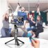 Selfie Stick Tripod Sturdy Aluminium Alloy Phone Tripod Stand Portable Lightweight Handheld Phone Tripod Stand With Fill Light Compatible For Android IOS Device