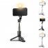 Selfie Stick Tripod Extendable Phones Selfie Extension Rod Portable Lightweight Phone Tripod Stand With Fill Light 360 Degree Rotation For Face Time Zoom Meetin