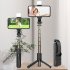 Selfie Stick Tripod Extendable Phones Selfie Extension Rod Portable Lightweight Phone Tripod Stand With Fill Light 360 Degree Rotation For Face Time Zoom Meetin