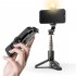 Selfie Stick Tripod Extendable Phones Selfie Extension Rod Portable Lightweight Phone Tripod Stand With Fill Light 360 Degree Rotation For Face Time Zoom Meetin