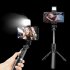 Selfie Stick Tripod Extendable Phones Selfie Extension Rod Portable Lightweight Phone Tripod Stand With Fill Light 360 Degree Rotation For Face Time Zoom Meetin
