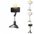 Selfie Stick Tripod Extendable Phones Selfie Extension Rod Portable Lightweight Phone Tripod Stand With Fill Light 360 Degree Rotation For Face Time Zoom Meetin