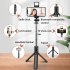 Selfie Stick Wireless Bluetooth Foldable Mini Slr Tripod With Fill Light Remote Control Compatible For Ios Android S03S black with fill light