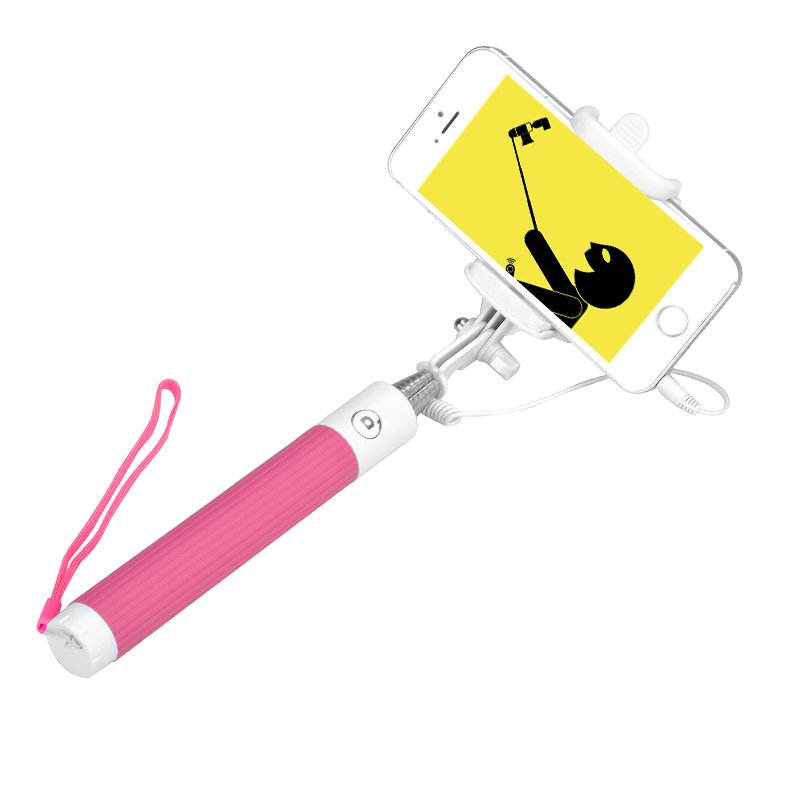 Selfie Stick For iOS + Android (Pink)