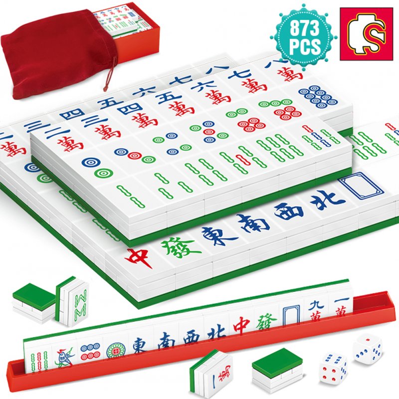 Sembo Moc Classic Mahjong  Building  Blocks  Toys Traditional Games Bricks Diy Assembly Model Holiday Gift For Friends Families QLD2827