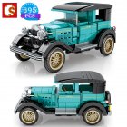 Sembo Technical Expert Classic Cars  Building  Blocks  Model Famous Retro Vehicle Assembly Bricks Toys Birthday Gifts For Children Boys QLD2408