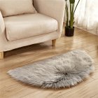 Semi circle Plush Round Area Rugs for Kids Girls Room Carpet Nursery Rug Bedroom Living Room Floor Carpet  light grey 45 90cm