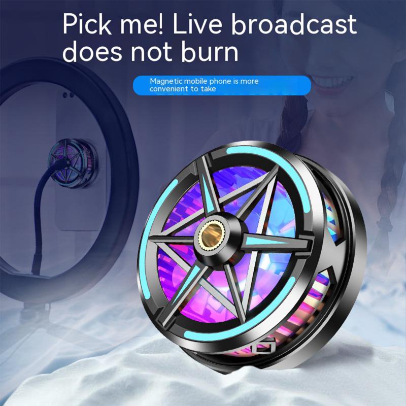 Semiconductor Mobile Phone Radiator Magnetic Game Cooler Cooling Fan For Tablet Phones Live Broadcast Bracket