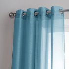 Semitransparent Solid Color Curtain with Grommet for Living Room Home Decoration