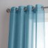 Semitransparent Solid Color Curtain with Grommet for Living Room Home Decoration