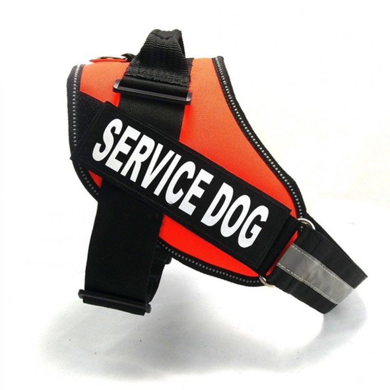 Service Dog Pet Harness for Outdoor Medium Large Satsuma Golden Retriever Dogs Walking Orange_XL