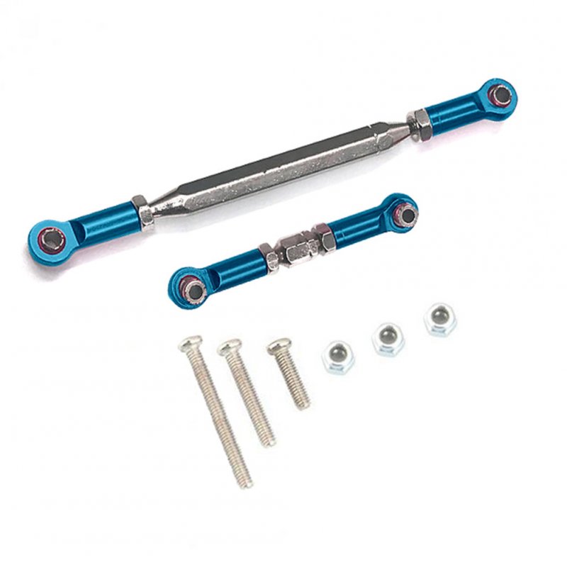 Servo Link Pull Rod Metal Adjustable Steering Linkage Turnbuckle for D90 MN-90 MN-99 MN-91 FJ-45 1/12 RC Car Rock Crawler blue