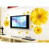 Set of 9 Yellow Chrysanthemums Daisy Flowers Wall Sticker Decal Home Decor for Living Bed Room Study TV Wall