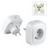 Set of two Smart WiFi Plugs with Type F sockets and let you remotely control your electronics via iOS or Android smartphone app  