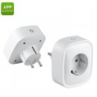 Set of two Smart WiFi Plugs with Type F sockets and let you remotely control your electronics via iOS or Android smartphone app  