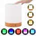 Seven Color Wood Grain Charging Night Lamp Bedside Light Table Lamps Touch Pat Ambience Lighting Long column