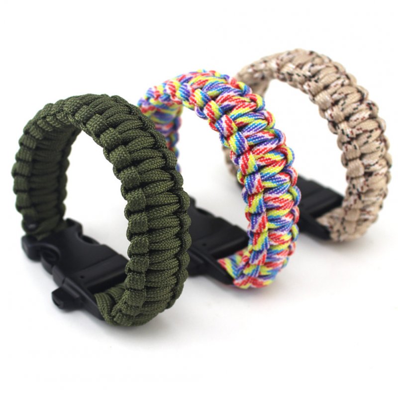 Seven-strand Umbrella Rope Hand-woven  Bracelet Outdoor Survival Chain Bracelet Random Color