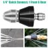Sewer Cleaning Nozzle With Front Nozzle And 6 Rear Nozzles Stainless Steel Pressure Sewer Cleaning Pipe Drain Jetter Nozzle For Most Water Pipe Blockages 1 4   