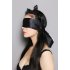 Sex Products Double Layer Blind Mask For Sleep Rest Soft Silk Satin Eye Patch Mask Ribbon Bondage Flirting Blindfold Black red