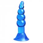 Sex Stimulator Masturbation Backyard Stimulation Suction Cup Anal Bead Butt Plug Massager Blue