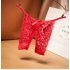 Sexy Bandage Panties Women Bowknot Lace Crotchless G string Intimates Underwear Ladies Thongs red One size