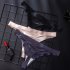 Sexy Women Lace Thong G String Underwear Lingerie Seamless Panty Women Intimates Hollow Out Briefs black L