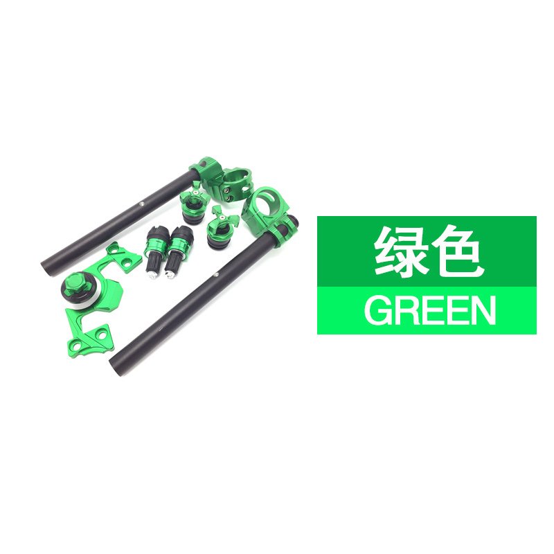 Adjustable Handlebars Clip On Bar Ends Fork Adjusters Yoke Nut Guard Pad Set for Kawasaki 