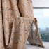 Shading Window Curtain with Bird Tree Pattern for Home Bedroom Balcony Decor Beige 1   2 5m high punch