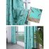 Shading Window Curtain with Bird Tree Pattern for Home Bedroom Balcony Decor blue 1   2 5m high punch