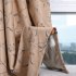 Shading Window Curtain with Bird Tree Pattern for Home Bedroom Balcony Decor Beige 1   2 5m high punch