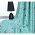 Shading Window Curtain with Bird Tree Pattern for Home Bedroom Balcony Decor blue 1 5   2 7m high punch